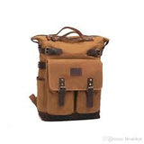 Leather Canvas Backpack